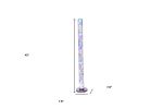 49" Silver LED Column Floor Lamp With Clear Acrylic Drum Shade