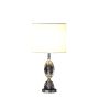 24" Silver Crystal Standard Table Lamp With White Shade