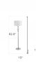 63" Chrome and Crystal Orb Shaped Floor Lamp With White Drum Shade