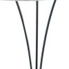 84" Beige And Espresso Brown Three Lights Tree Floor Lamp With Beige Drum Shade