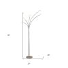 80" Silver 5 Light Contempo Arc LED Floor Lamp