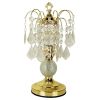 15" Gold And Faux Crystals Chandelier Style Table Lamp