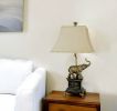 Antique Elephant Table Lamp