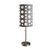 33" Gray and White Mod Dot Novelty Table Lamp