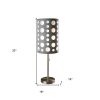 33" Gray and White Mod Dot Novelty Table Lamp