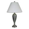 29" Nickel Metal Urn Table Lamp With White Classic Empire Shade