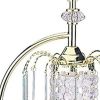 27" Gold Metal Chandelier Faux Crystal Table Lamp
