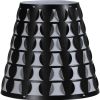 16" Black Bedside Table Lamp With Black And White Polka Dots Empire Shade