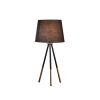 20" Gold Tripod Table Lamp With Black Empire Shade