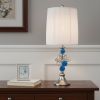 21" Silver Bedside With White Shade