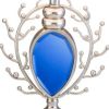 Dazzling Faux Turquoise Pendent Silver Table Lamp