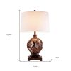 Brown Metallic Mosaic Design Table Lamp