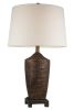Fantastic Rustic Ribbed Bronze Table Lamp