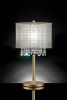 30" Gold Metal Novelty Bedside With White Drum Shade
