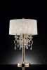 33" Gold Metal Four Light Bedside Table Lamp With Gold Shade