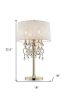 33" Gold Metal Four Light Bedside Table Lamp With Gold Shade