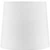 17" White Metal Bedside Table Lamp With Off-White Shade