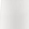 17" White Metal Bedside Table Lamp With Off-White Shade