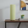 17" Off-White Metal Bedside Table Lamp With Off-White Shade