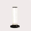 13â€ Modern White Sand Crystal And Steel Table Lamp