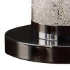 13â€ Modern White Sand Crystal And Steel Table Lamp