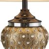 Glitzy Gold Bejeweled Table Lamp