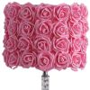 18â€ Pink Roses Acrylic And Metal Table Lamp