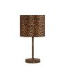 19" Orange And Black Metal Bedside Table Lamp With Orange And Black Drum Shade