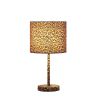 19" Orange And Black Metal Bedside Table Lamp With Orange And Black Drum Shade