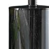 21" Glass LED Cylinder Table Lamp with Nightlight and White Drum Shade