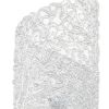 22" Silver Bedside Table Lamp With White Swirl Novelty Shade