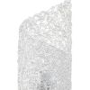 22" Silver Bedside Table Lamp With White Swirl Novelty Shade