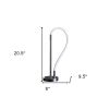 21" Silver Bedside Led Table Lamp