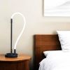 21" Silver Bedside Led Table Lamp
