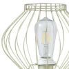 10" Gold Bedside Table Lamp With Gold Cage Shade