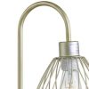 21" Gold Bedside Table Lamp With Gold Cage Shade