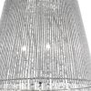 Dreamy Silver Ceiling Lamp with Crystal Accents