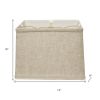 Cream Linen Print Lamp Shade