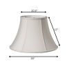 White Shantung Silk Bell Lamp Shade