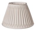 Cream Shantung Silk Pleated Bell Lamp Shade