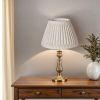 Cream Shantung Silk Pleated Bell Lamp Shade
