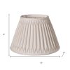 Cream Shantung Silk Pleated Bell Lamp Shade