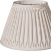 Cream Shantung Silk Pleated Bell Lamp Shade