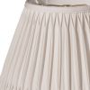Cream Shantung Silk Pleated Bell Lamp Shade