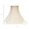12" Ivory Slanted Notch Square Shantung Lampshade
