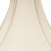 14" Ivory Slanted Notch Square Shantung Lampshade