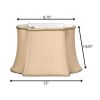 12" Vintage Gold Premium Oblong Shantung Lampshade