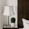 White Shantung Silk Novelty Lamp Shade