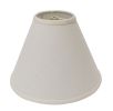 Off White Linen Print Cone Lamp Shade