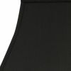 Black Shantung Silk Print Square Lamp Shade
